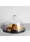 Akayev Mermer 25 Cm Siyah Cam Fanus