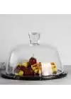 Akayev Mermer 25 Cm Siyah Cam Fanus