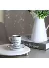 Akayev Mermer Beyaz 25 Cm Gümüş Boncuk Ayak Yuvarlak Sunumluk