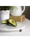 Akayev Mermer Beyaz 30 Cm Füme Boncuk Ayaklı Yuvarlak Sunumluk
