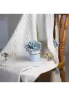 Akayev Mermer Beyaz 30x15 Cm Altın Ginkgo Sunum Tabağı