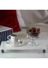 Akayev Mermer Beyaz 30x15 Cm Füme Boncuk Ayak Sunumluk