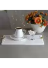 Akayev Mermer Beyaz 30x20 Cm Altın Kuş Sunum Tabağı