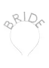 Bekarlığa Veda Kristal Taşlı Gümüş Bride Tacı