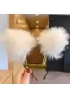 Beyaz Peluş Led Işıklı Parti Tacı