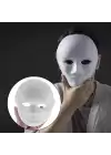 Beyaz Renk Boyanabilir Anonim Tam Yüz Cosplay Maske 24x18 Cm