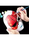 Beyaz Renk Boyanabilir Anonim Tam Yüz Cosplay Maske 24x18 Cm