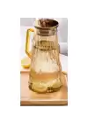 Çelik Kapaklı Cam Sürahi 1800 Ml