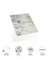 Decohandy 30x30 Cm Pvc Duvar Karosu 4lü Paket - Siyah Beyaz Mermer