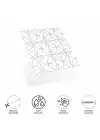 Decohandy  Pvc Duvar Karosu 30x30cm 4lü Paket - Siyah Daire Geometrik Desen  0,36m2