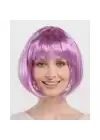 Düz Kesim Küt Parti Peruğu Rose Pembe