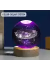 Gezegen Tasarımlı Işıklı Cam Küre
