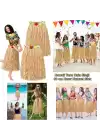 Hawaii Tarzı Hula Eteği – 60 Cm Hasır Natural Etek