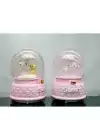 Hello Kitty İçi Dönmeli Püskürtmeli Işıklı Müzikli Kar Küresi Büyük Boy Model 1