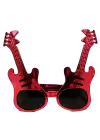 Kırmızı Renk Gitar Şekilli Parti Gözlüğü