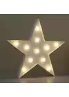 Led Işıklı Beyaz Yıldız Gece Lambası