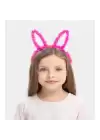 Led Işıklı Peluş Tavşan Kulak Taç Şeker Pembesi
