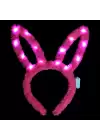 Led Işıklı Peluş Tavşan Kulak Taç Şeker Pembesi