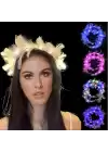 Led Işıklı Rgb 3 Fonksiyonlu Otrişli Parti Tacı Beyaz Renk