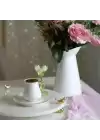 Akayev Mermer Beyaz 30 Cm Altın Ayak Kuş Yuvarlak Sunum Tabağı