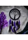 Mor İncili Hayat Ağacı Dream Catcher