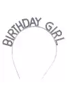 Mor Renk Kristal Taşlı Parlak Birthday Girl Yazılı Taç
