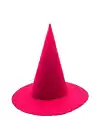 Pembe Fuşya Renk Keçe Cadı Şapkası Yetişkin Çocuk Uyumlu 35x38 Cm
