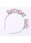 Pembe Kristal Taşlı Birthday Girl Taç