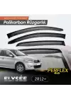 Perflex Polikarbon Kırılmaz Rüzgarlık V2 Düz Citroen C-elysee 2012+