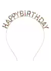 Renkli Kristal Taşlı Lüks Happy Birthday Taçı