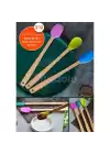 Silikon Uçlu Isıya Dayanıklı Bambu Spatula 3lü Set
