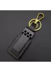 Siyah Gold Deri Metal Anahtarlık