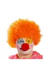 Turuncu Renk Kıvırcık Afro Palyaço Seti