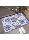 Ultra Emici 3d Çiçekli Banyo Paspası