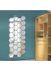 Yapışkanlı Akrilik Gümüş Ayna Seti 12 Adet