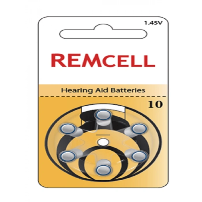 Remcell 10 Numara İşitme Cihaz Pili Kulaklık Pili 6lı Blister-1 PAKET