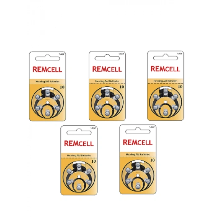 Remcell 10 Numara İşitme Cihaz Pili Kulaklık Pili 6lı Blister-5 PAKET