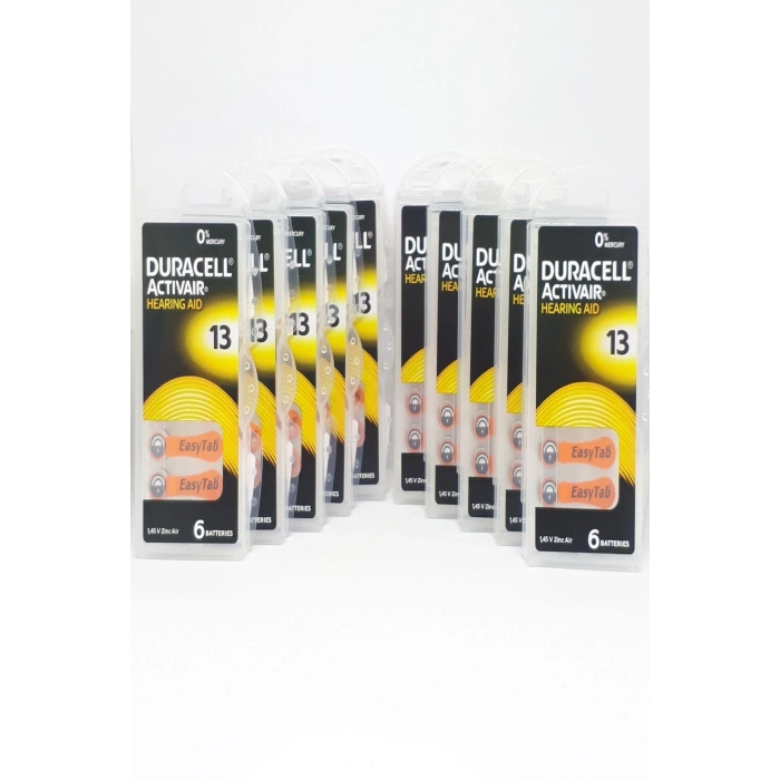 Duracell 13 Numara İşitme Cihaz Pili Kulaklık Pili 6lı*10 Paket