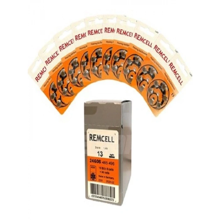 Remcell 13 Numara İşitme Cihaz Pili Kulaklık Pili 6lı Blister-10 PAKET