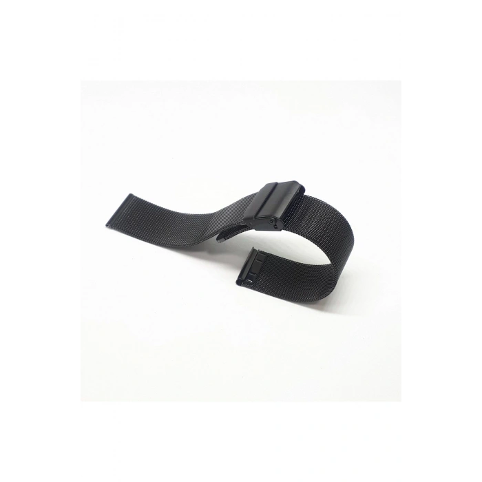 16mm Siyah Renk Hasır İnce Örgü Çelik Kaplama Metal Saat Kordonu