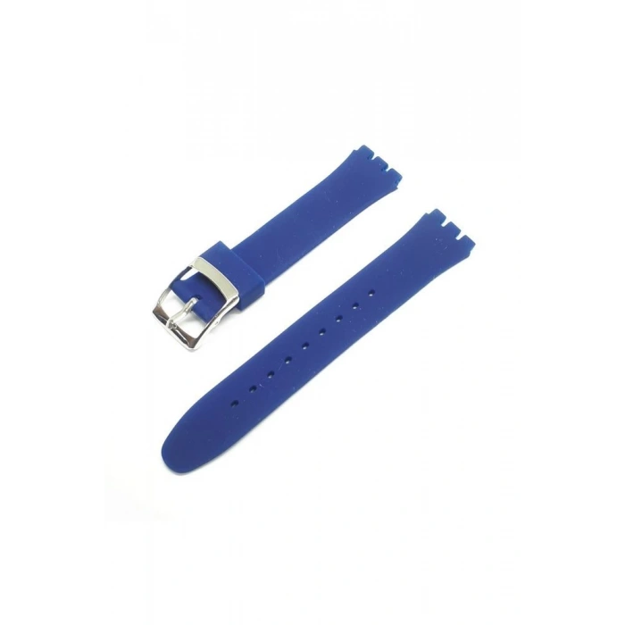 17mm Swatch Uyumlu Chrono Model Slikon Saat Kordonu - LACİVERT