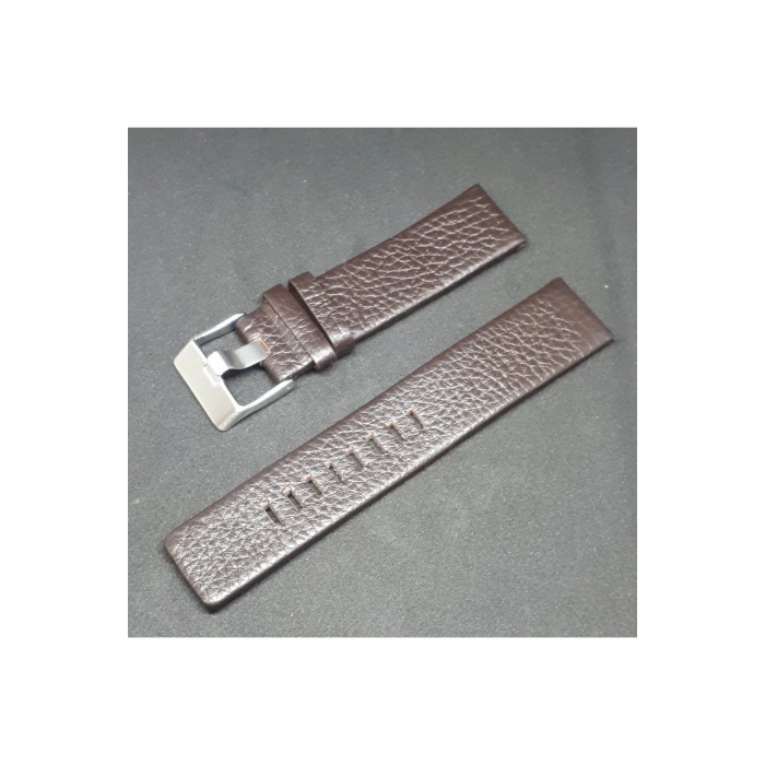 22mm Diesel Uyumlu Kahverengi Hakiki Deri Saat Kordonu Toka Ölçü 22mm