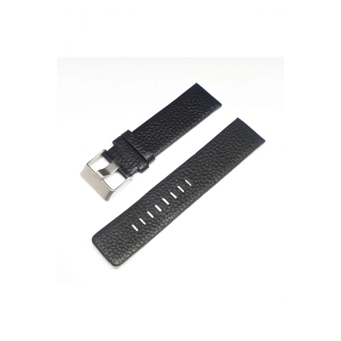 24mm Diesel Uyumlu Siyah Hakiki Deri Saat Kordonu Toka Ölçü 24mm