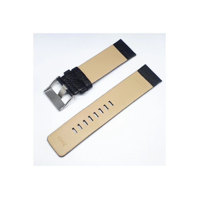 24mm Diesel Uyumlu Siyah Hakiki Deri Saat Kordonu Toka Ölçü 24mm