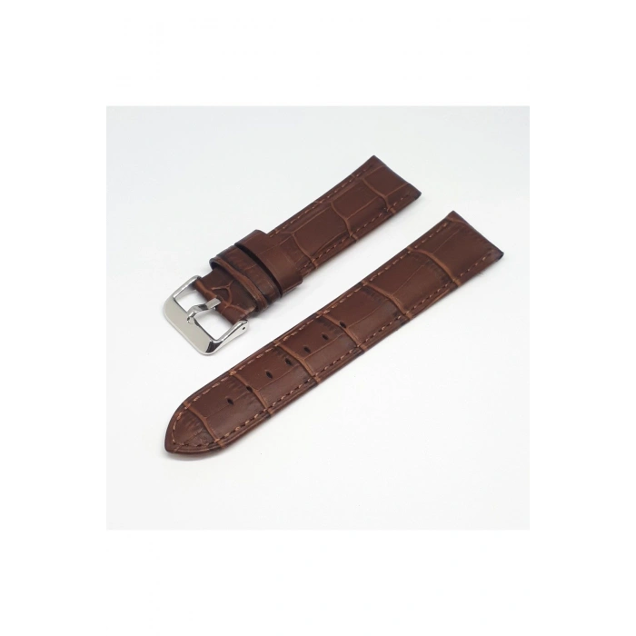 24mm Golf Marka Kahve Croco Hakiki Deri Saat Kordonu