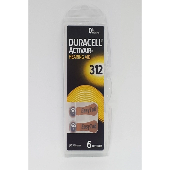 Duracell 312 Numara İşitme Cihaz Pili Kulaklık Pili 6lı