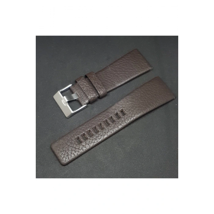 32mm Diesel Uyumlu Kahverengi Hakiki Deri Saat Kordonu Toka Ölçü 24mm