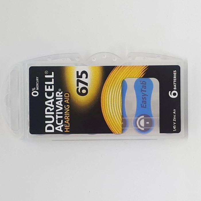 Duracell 675 Numara İşitme Cihaz Pili Kulaklık Pili 6lı