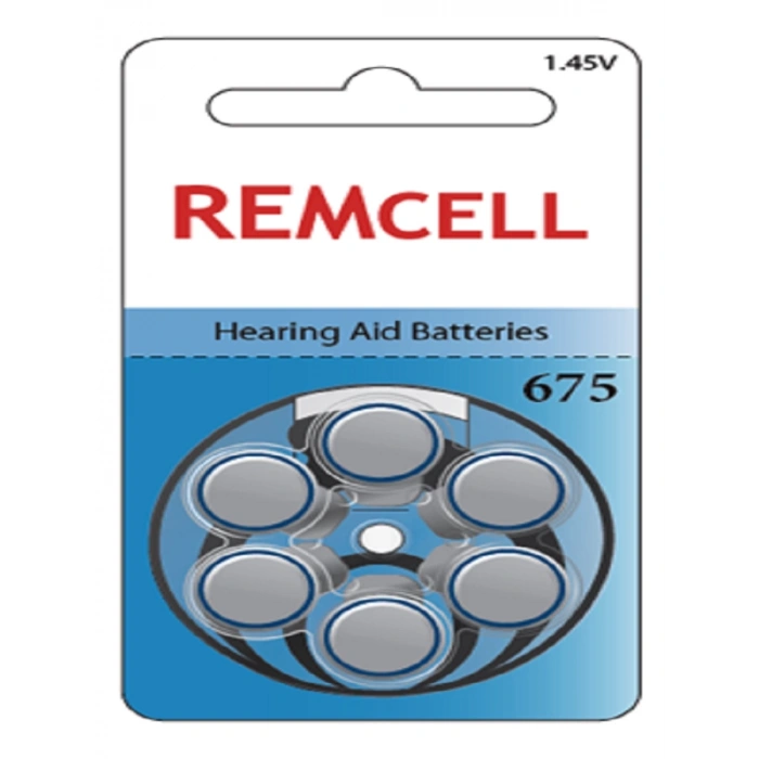 Remcell 675 Numara İşitme Cihaz Pili Kulaklık Pili 6lı Blister-1 PAKET