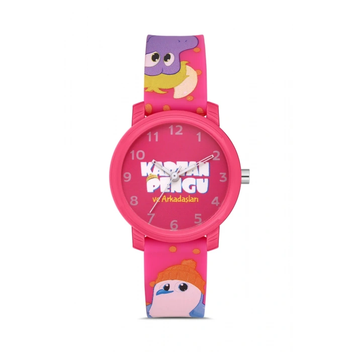 DAVID GUNER KAPTAN PENGU ÇOCUK SAATİ - PEMBE - DG-8683LA-AD11